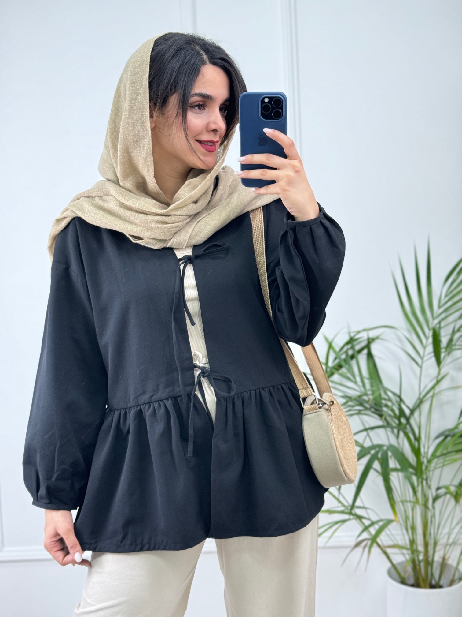 مانتو لینن گره ای
