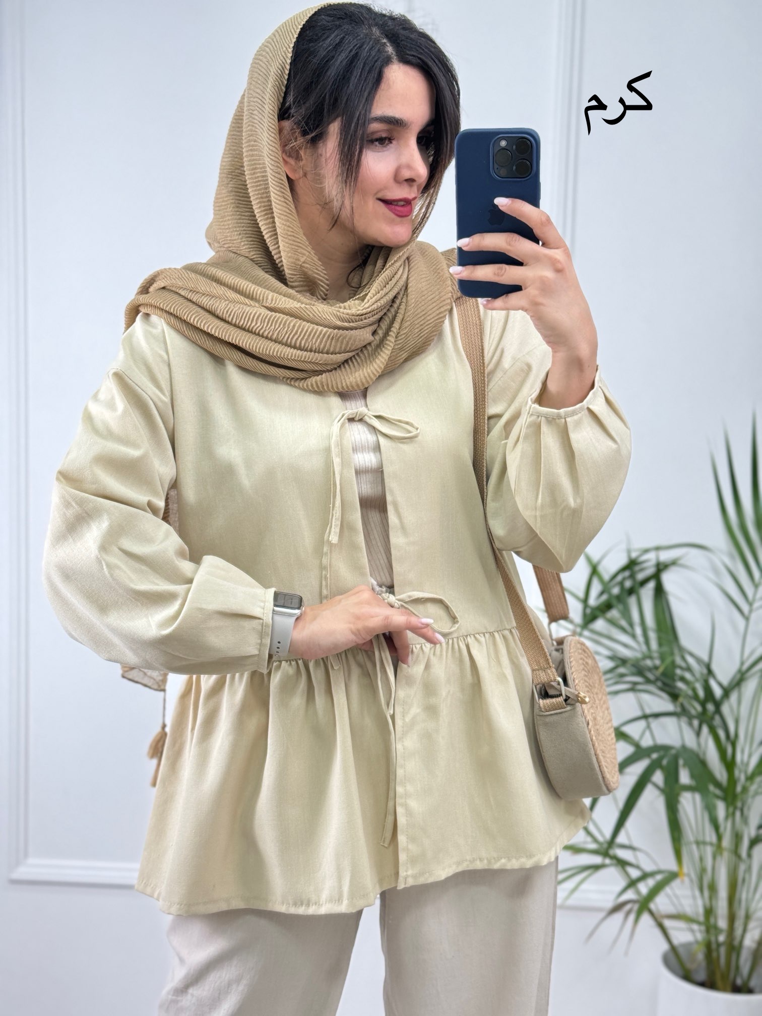 مانتو لینن گره ای