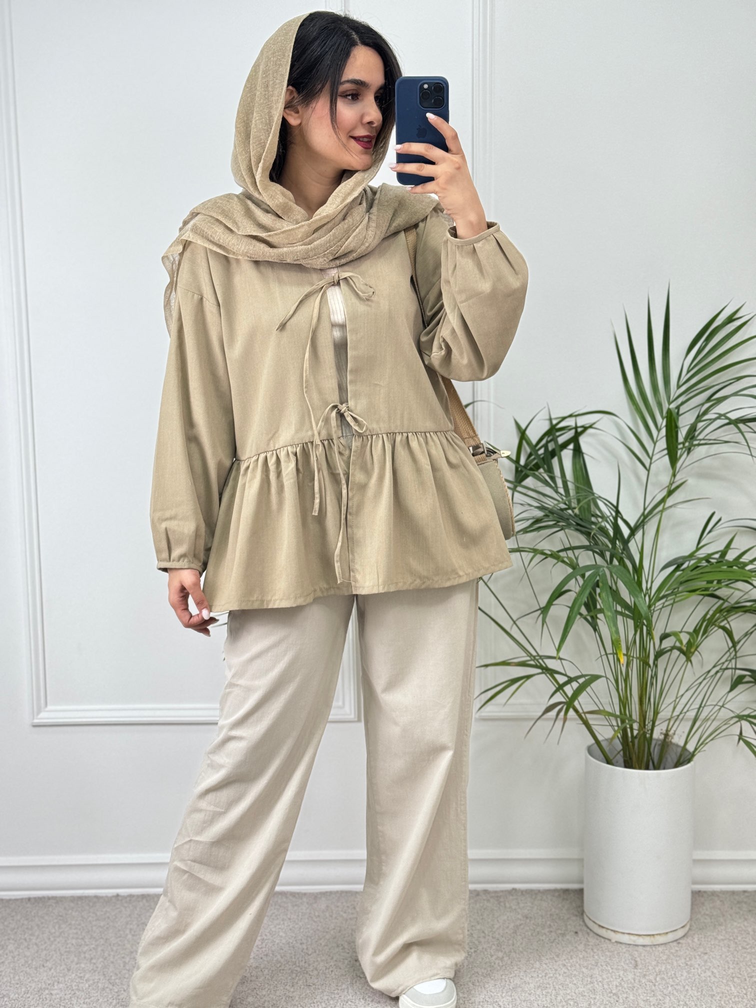مانتو لینن گره ای
