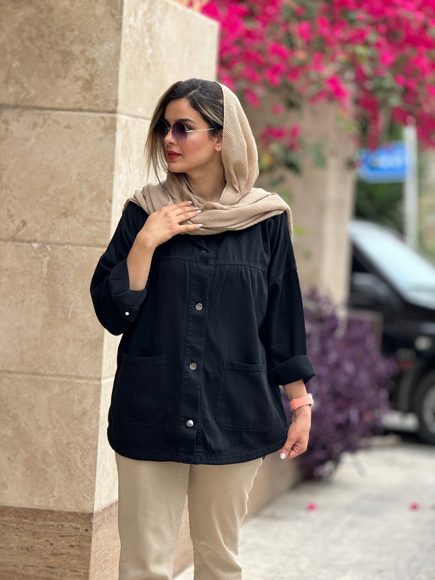مانتو کتان هَپی ( دارای ایراد جزئی )