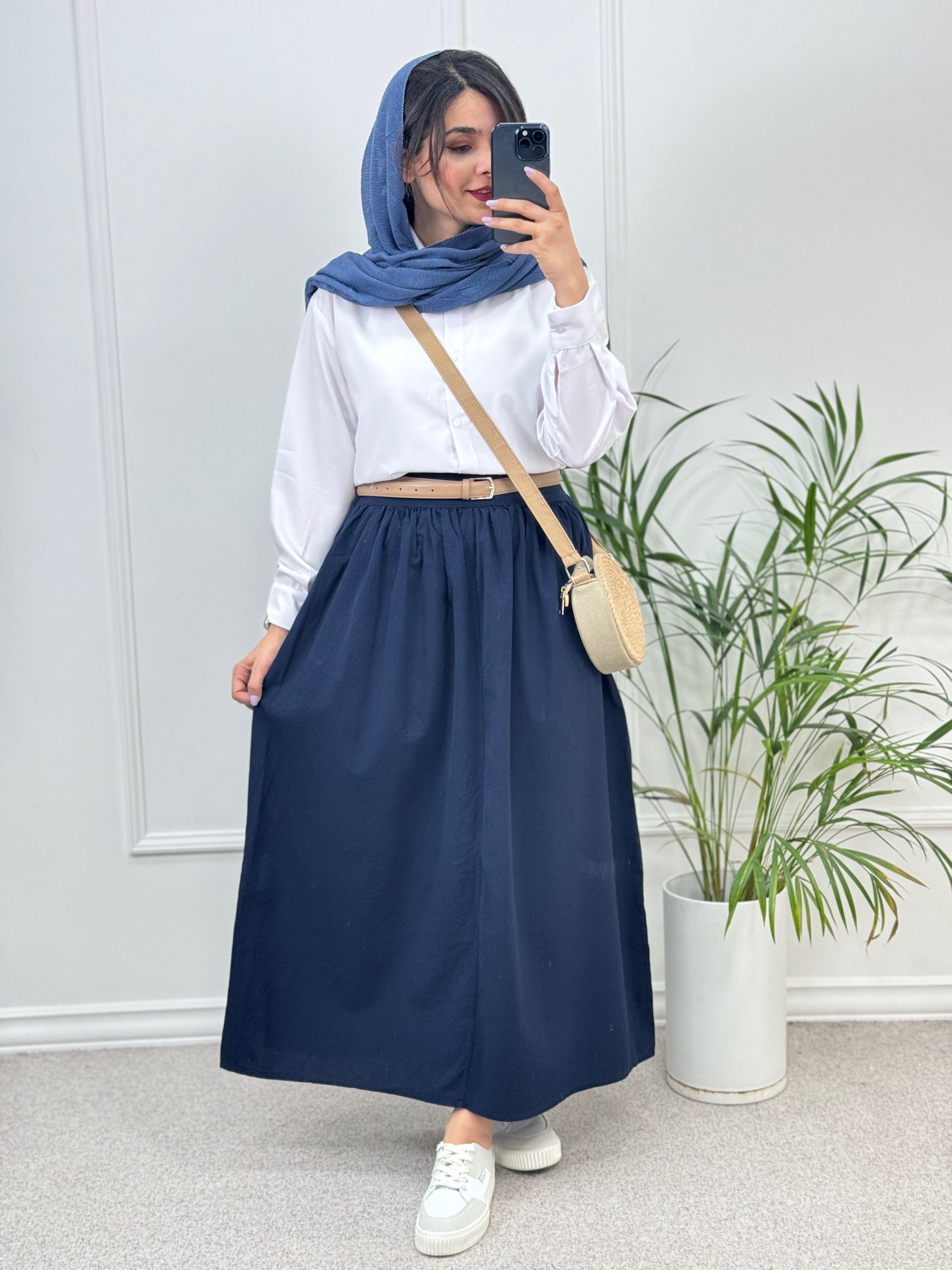 دامن لینن زارا