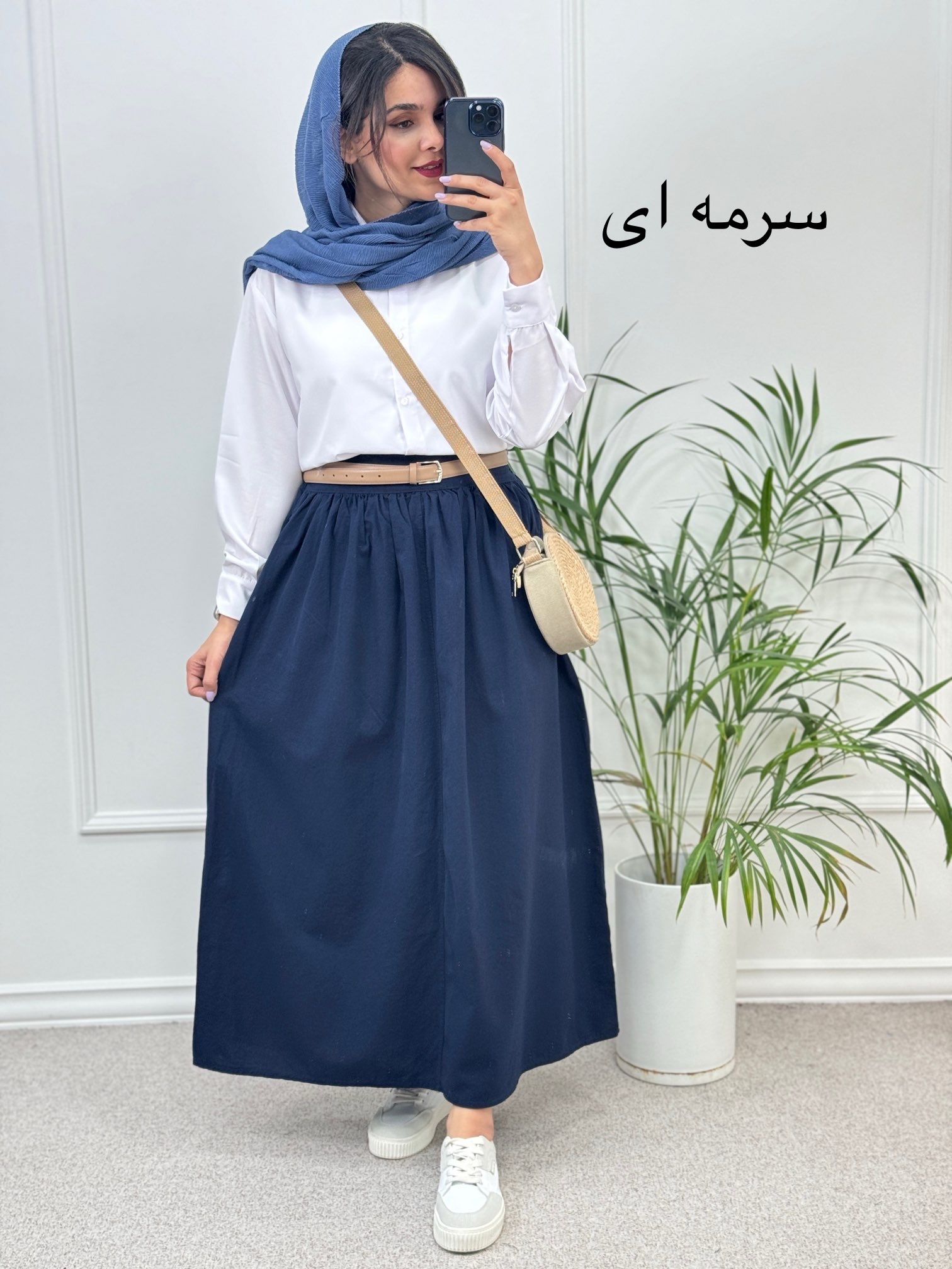دامن لینن زارا