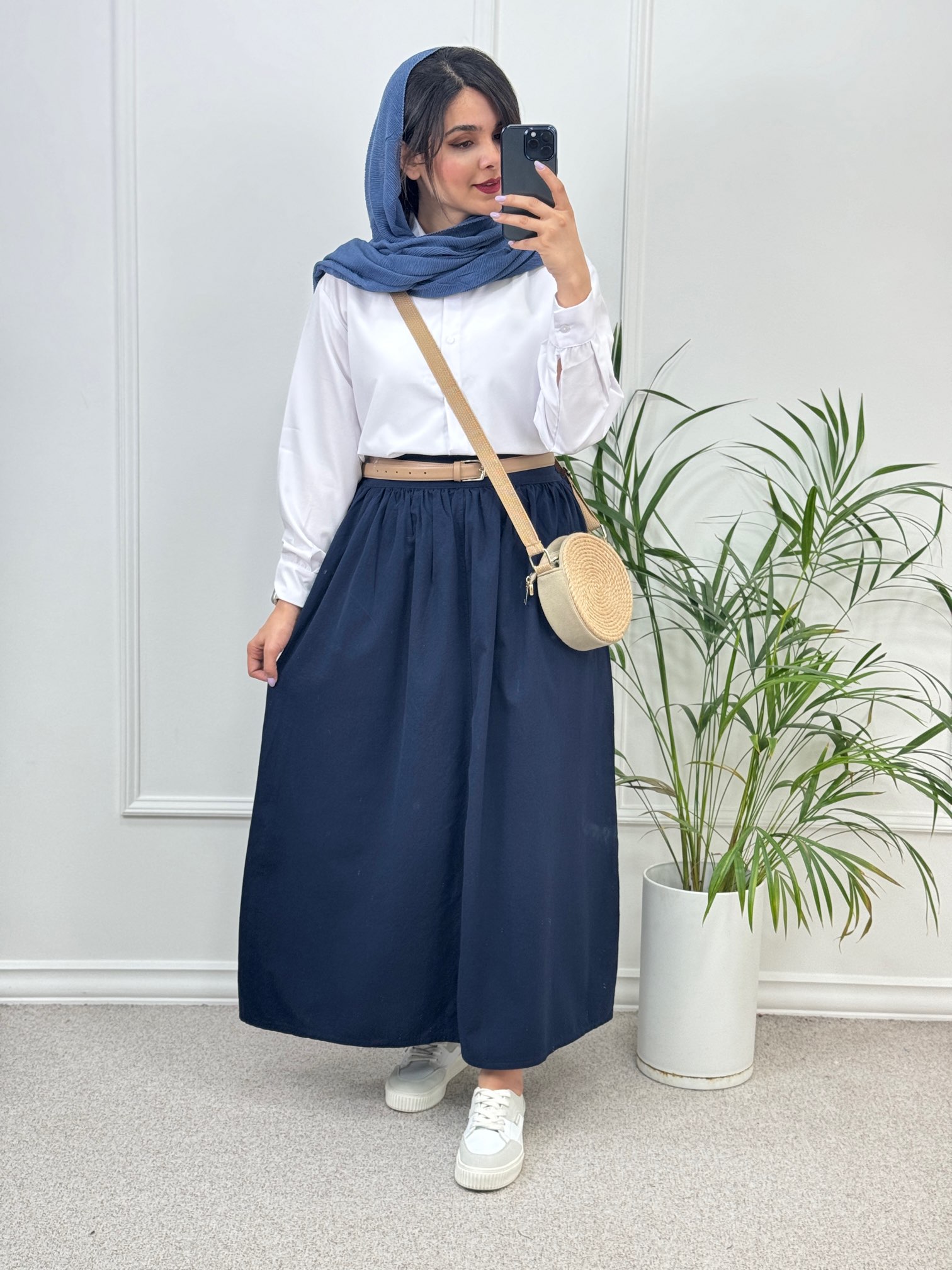 دامن لینن زارا