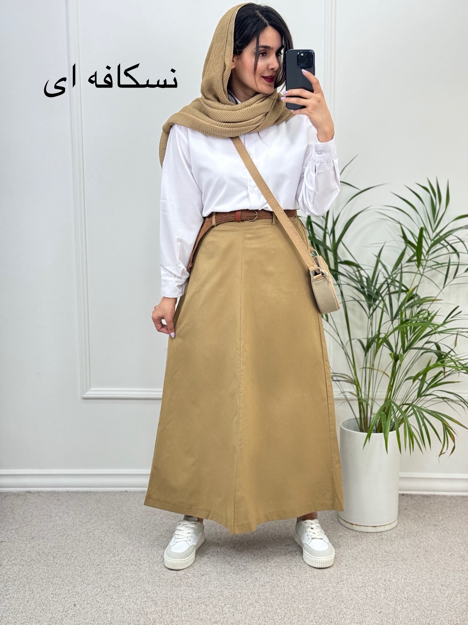 دامن لینن ساده