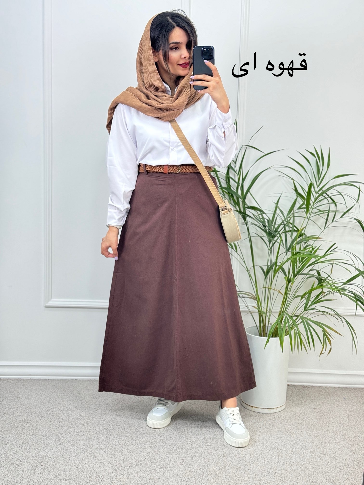 دامن لینن ساده