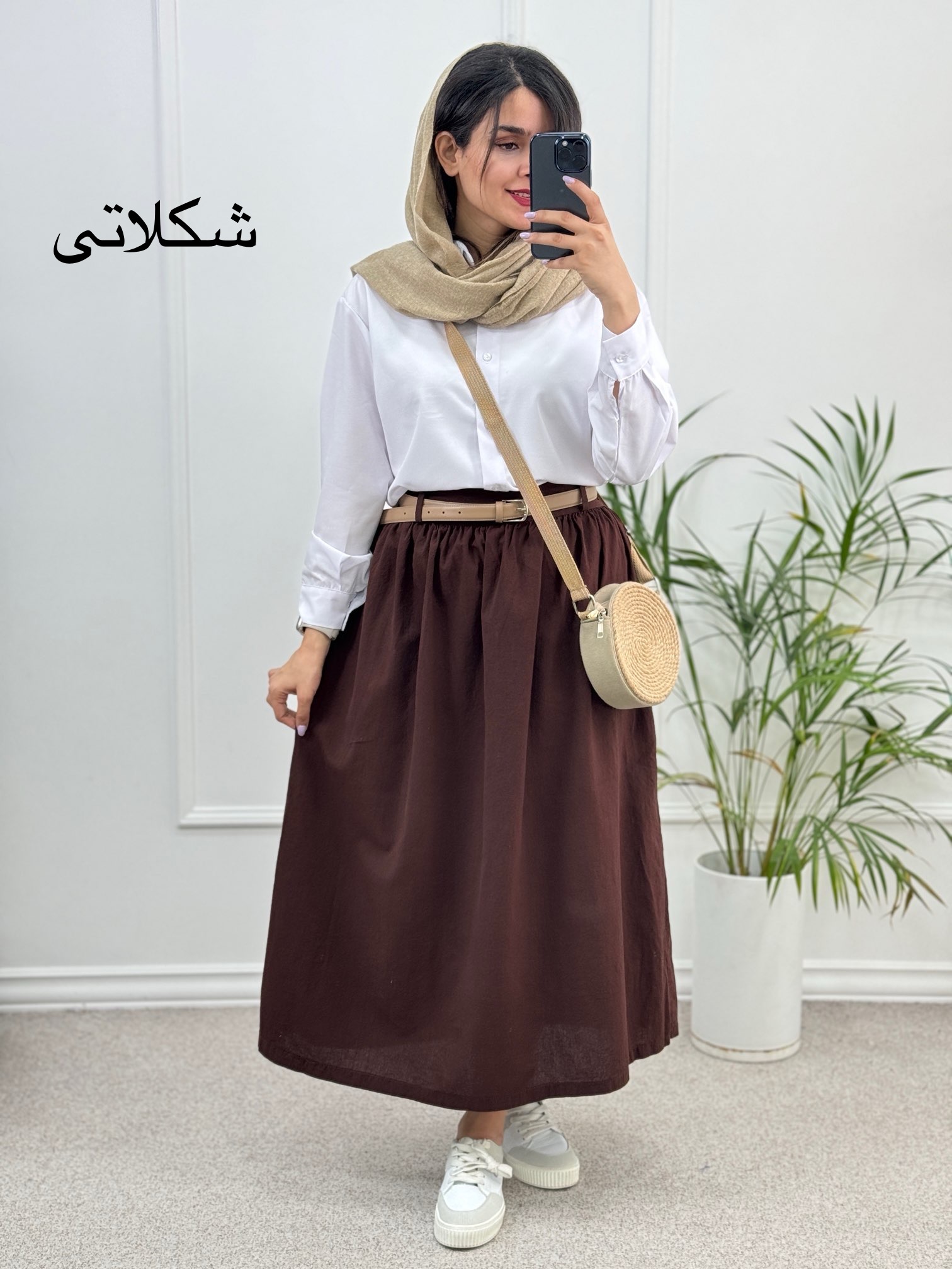 دامن لینن زارا