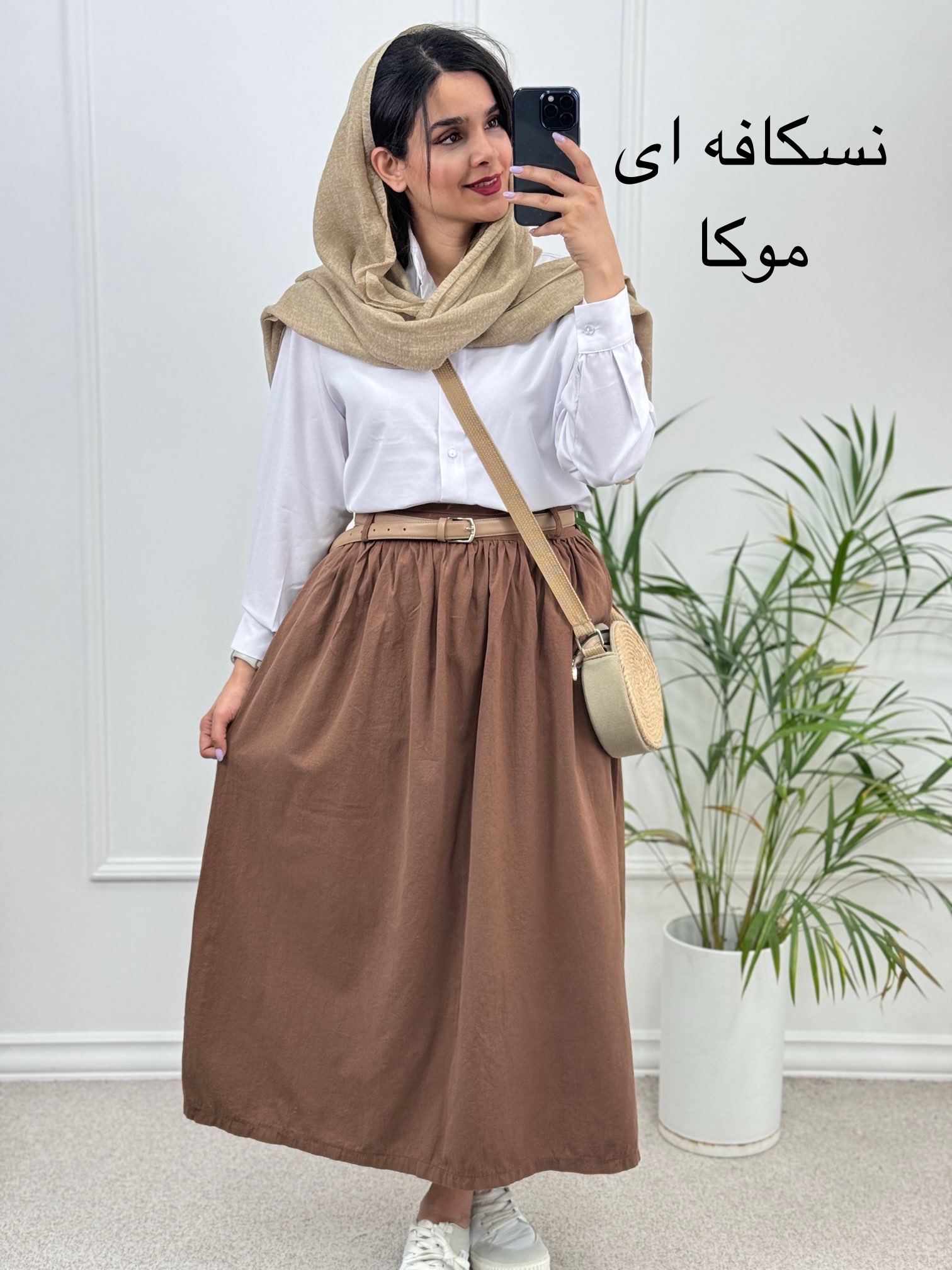 دامن لینن زارا