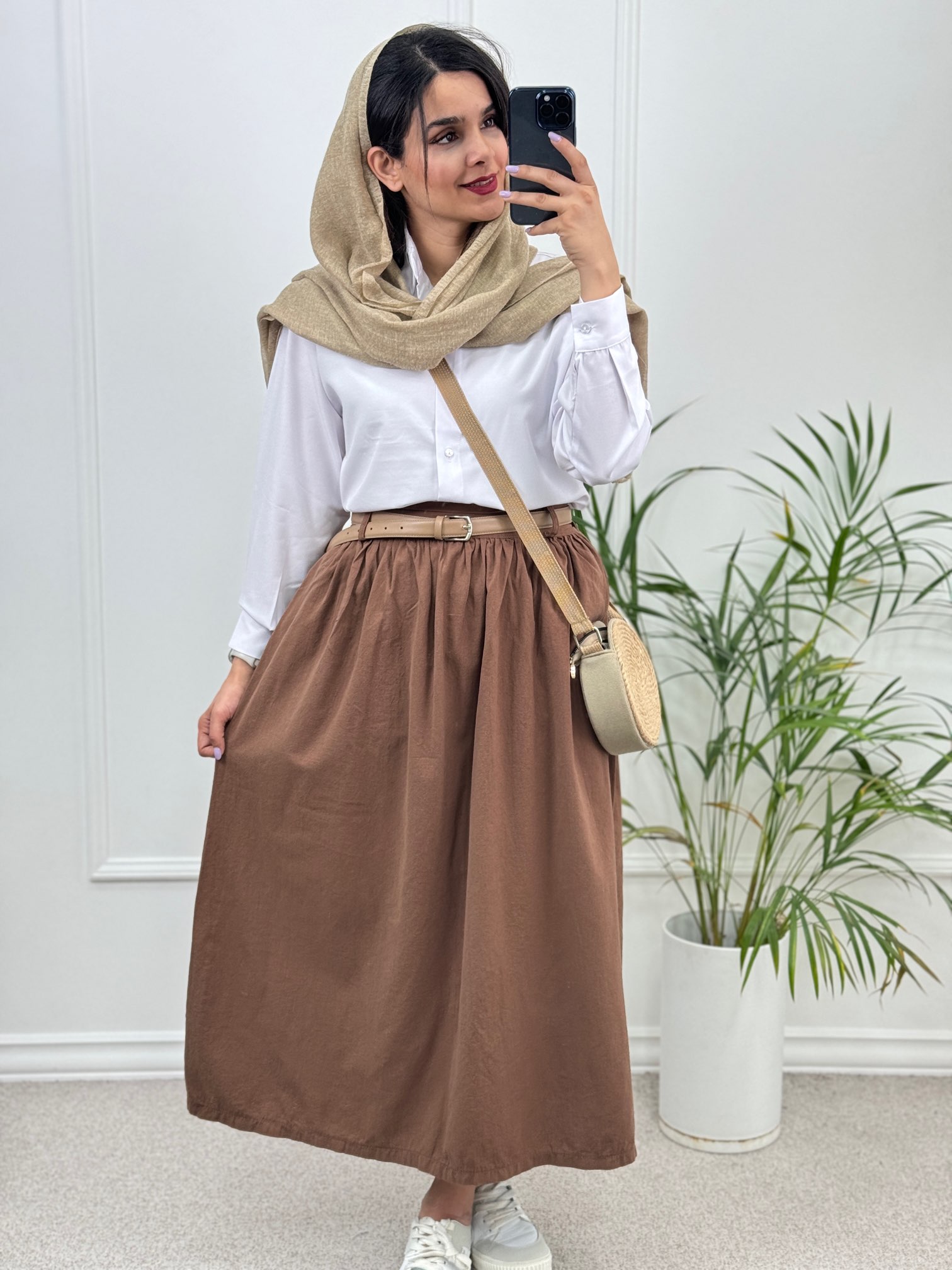 دامن لینن زارا