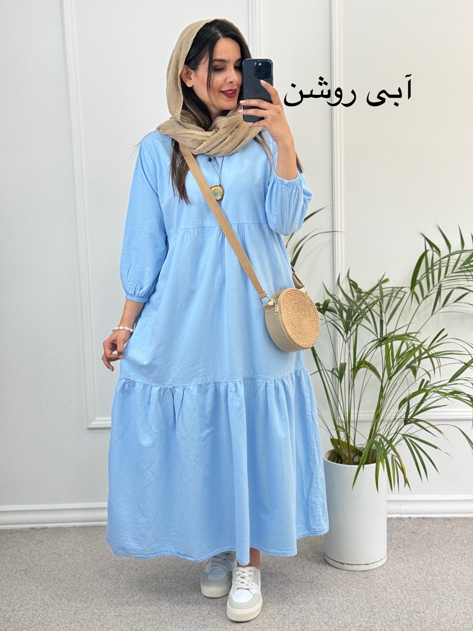 پیراهن مانتویی دریا لینن