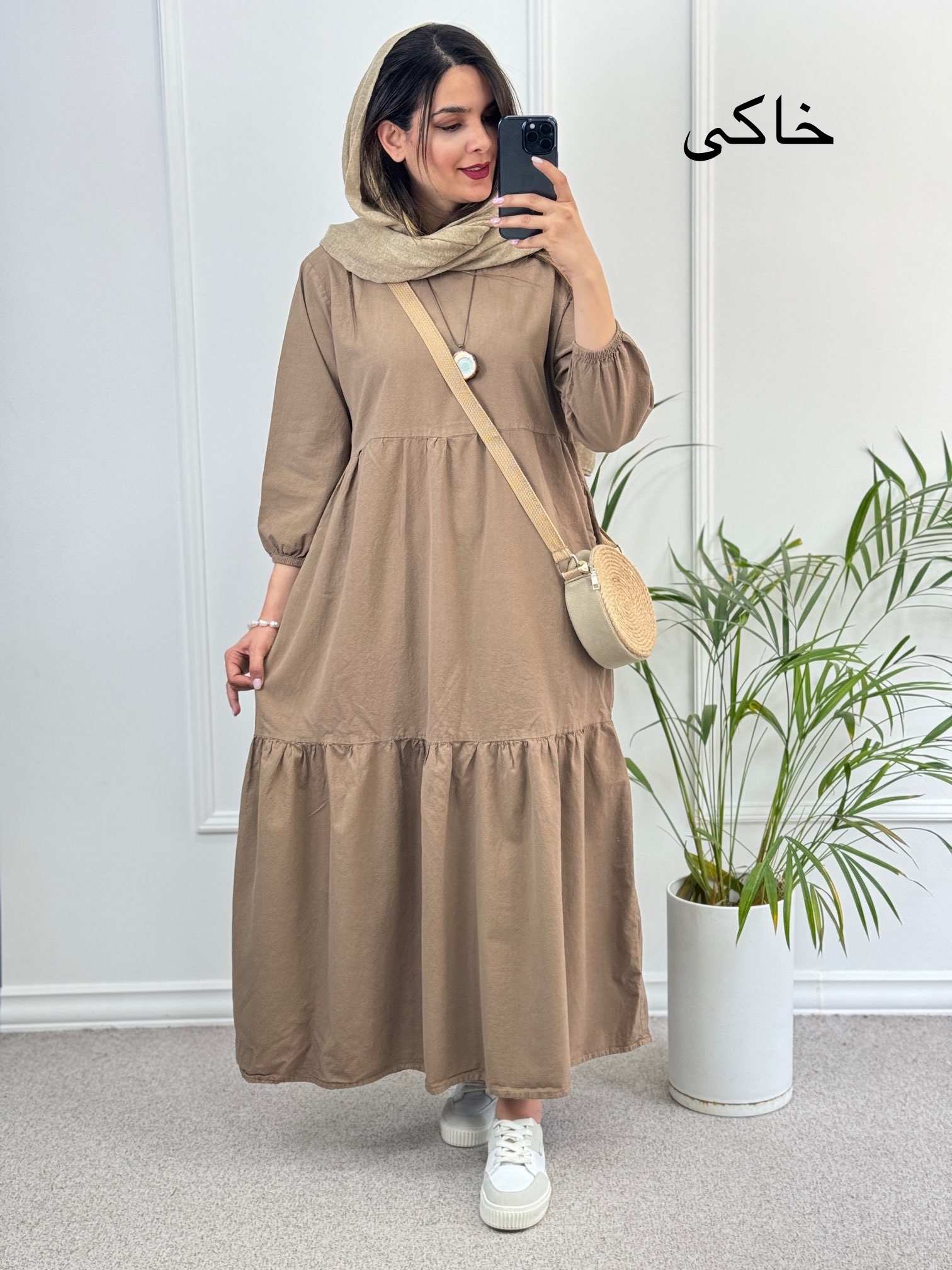 پیراهن مانتویی دریا لینن ( دارای ایراد جزئی )