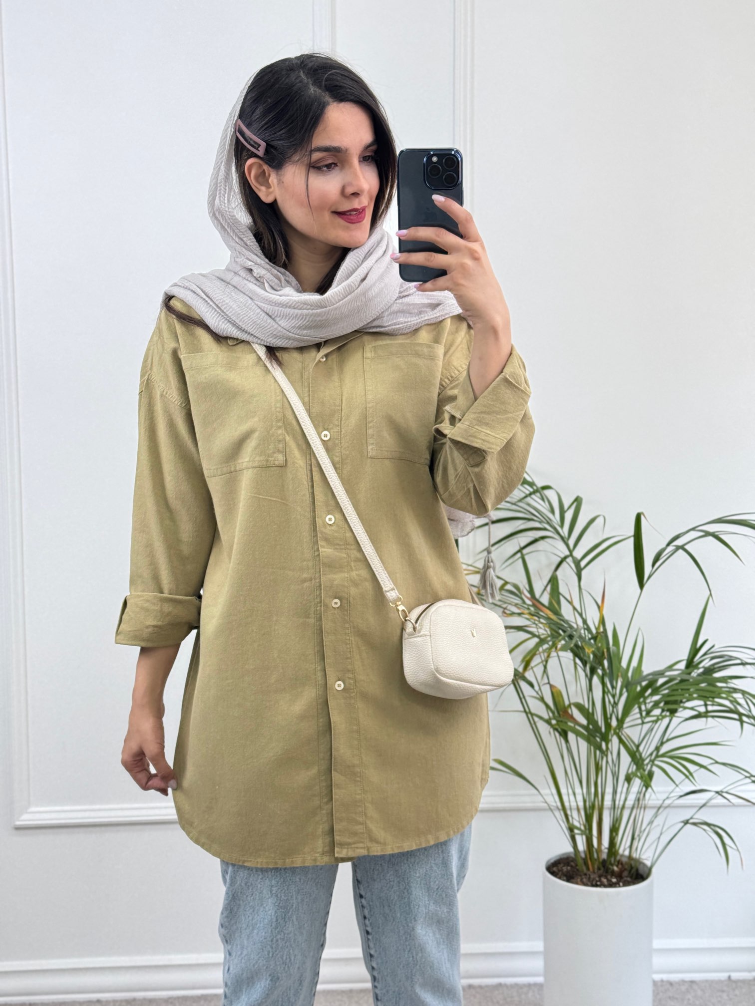 مانتو کتان پنبه پاپلی