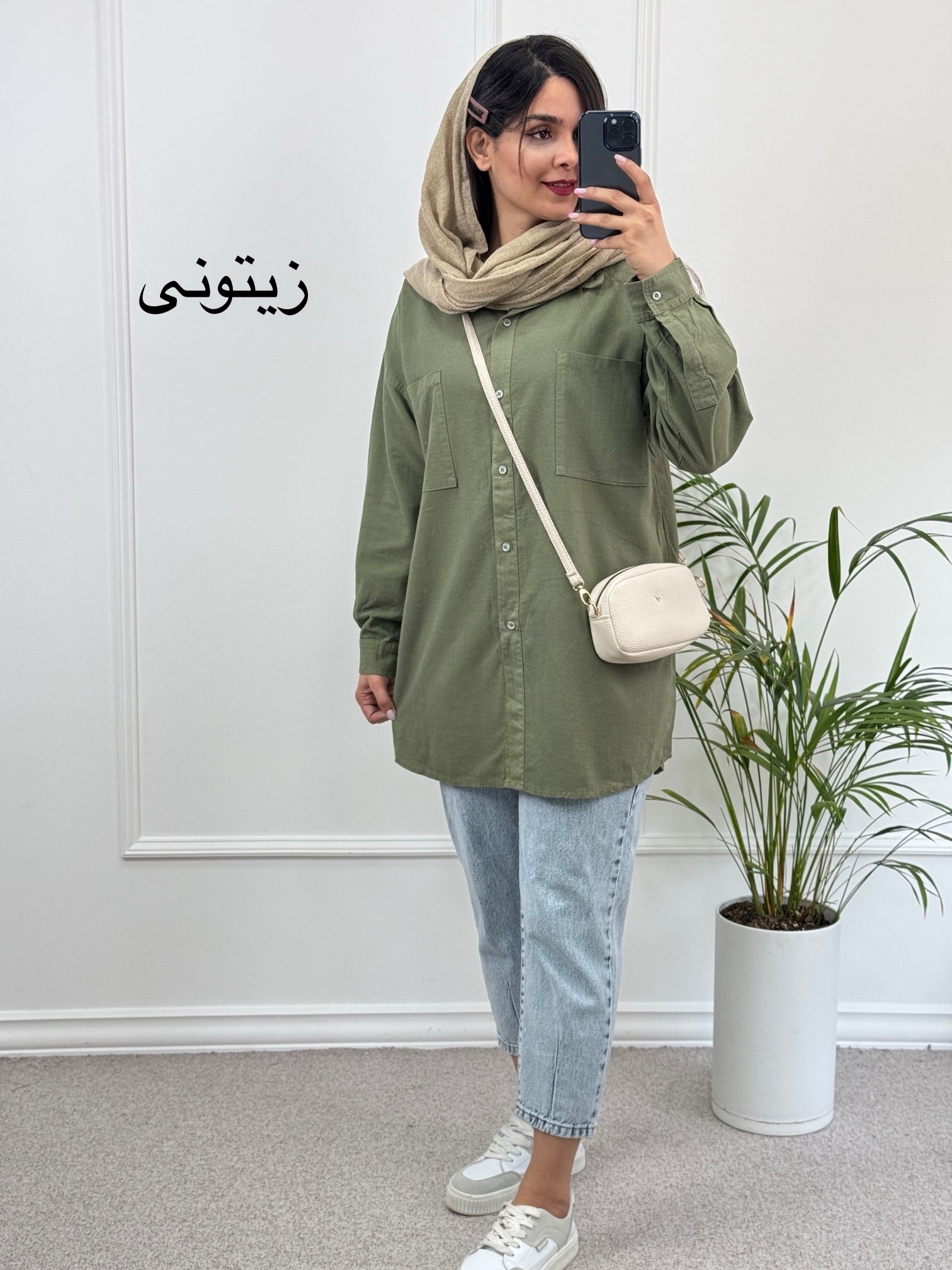 مانتو کتان پنبه پاپلی