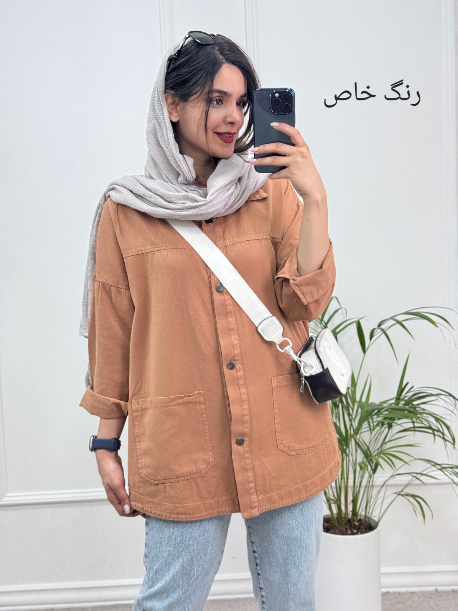 مانتو کتان جیب پایین