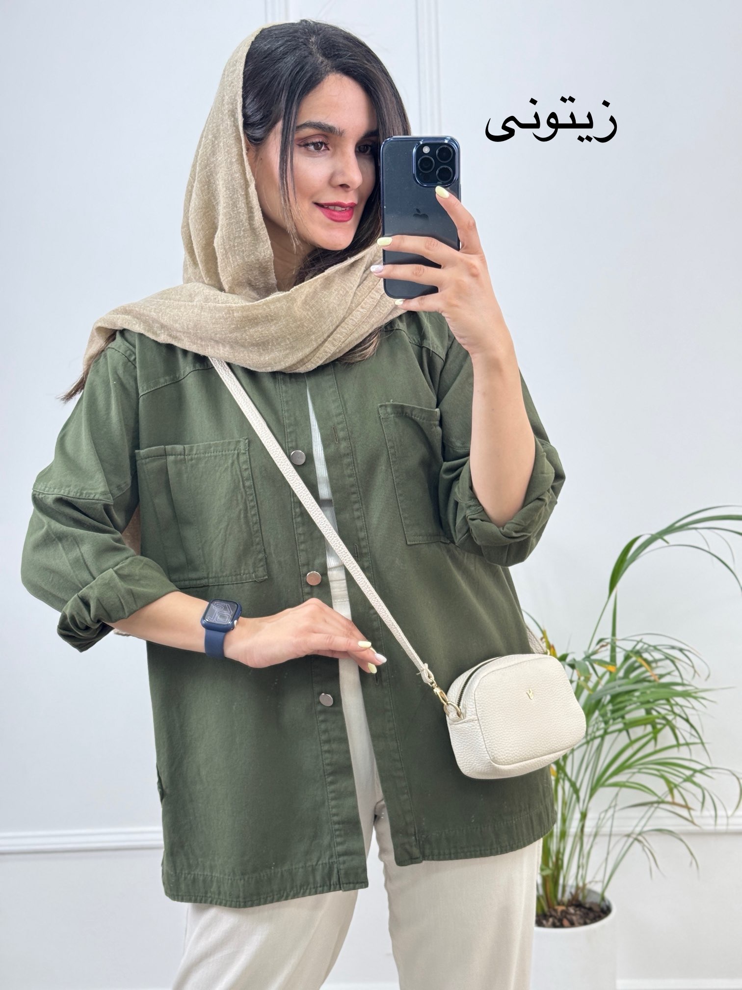 مانتو کتان آیین *