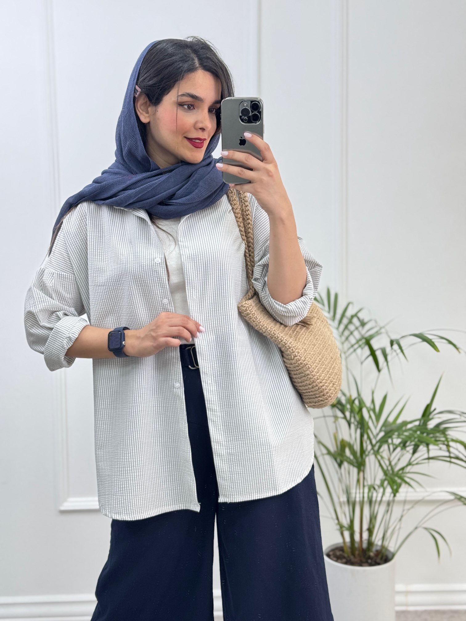 مانتو شومیزی راه راه دل آرا
