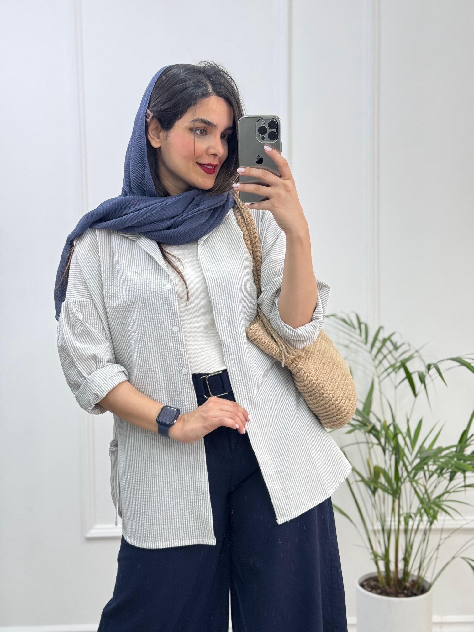 مانتو شومیزی راه راه دل آرا