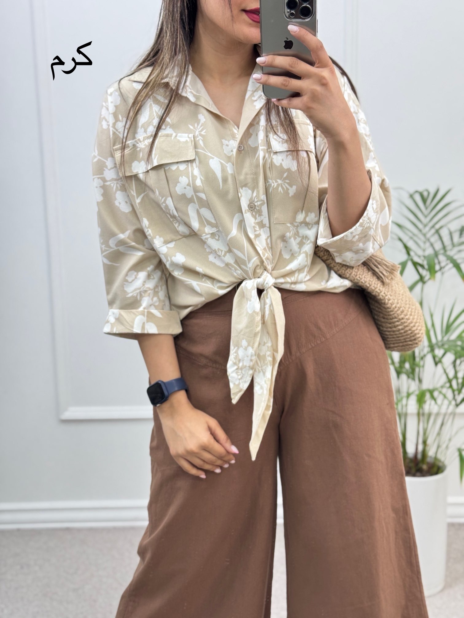 شومیز گره ای گُلی