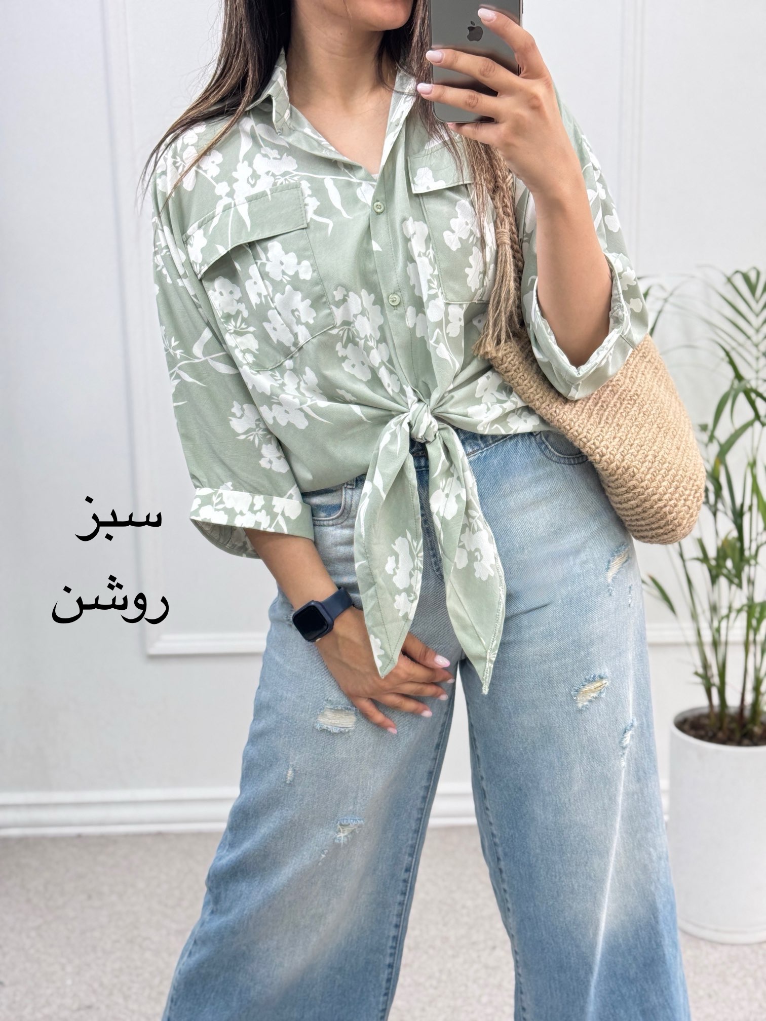 شومیز گره ای گُلی