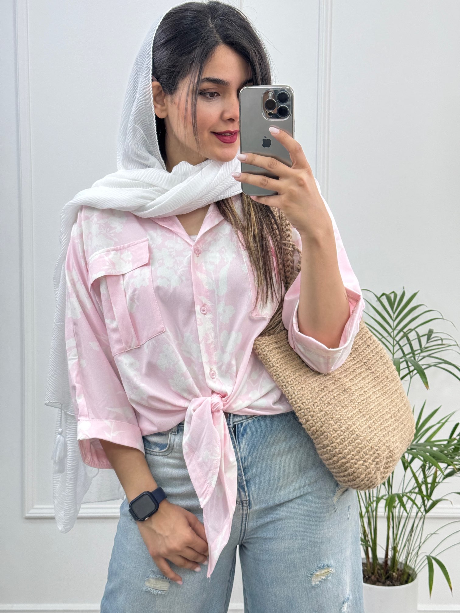 شومیز گره ای گُلی