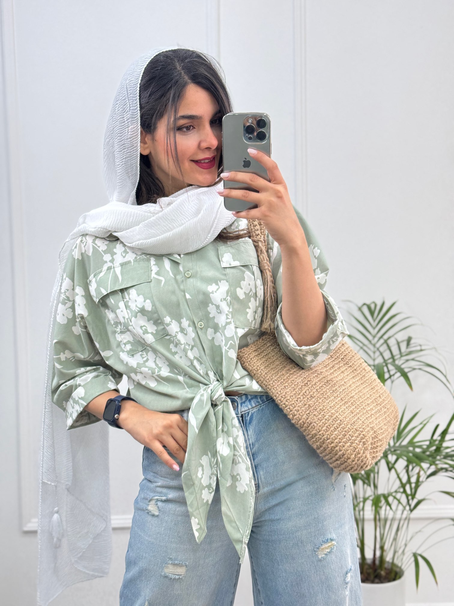 شومیز گره ای گُلی