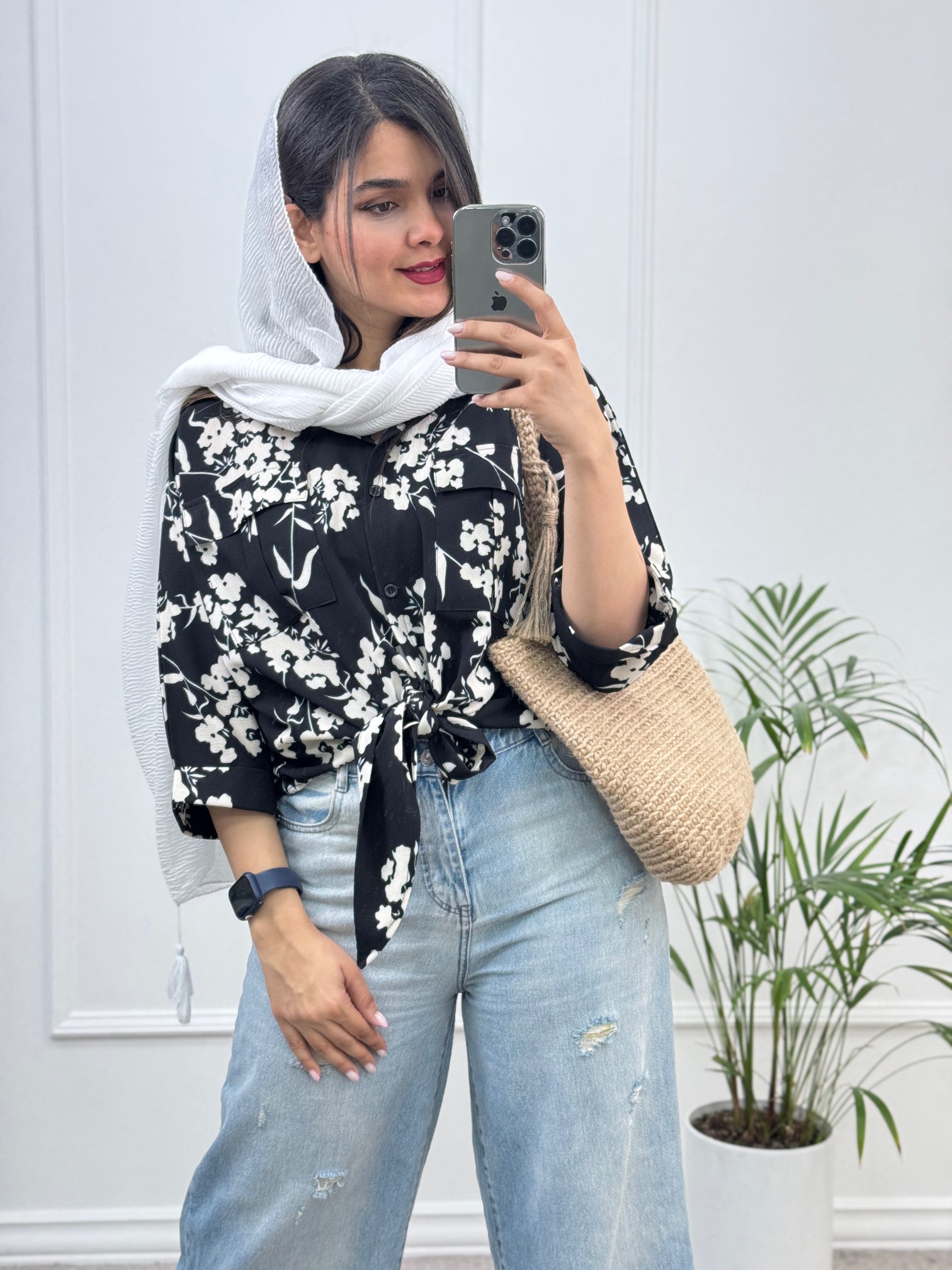 شومیز گره ای گُلی
