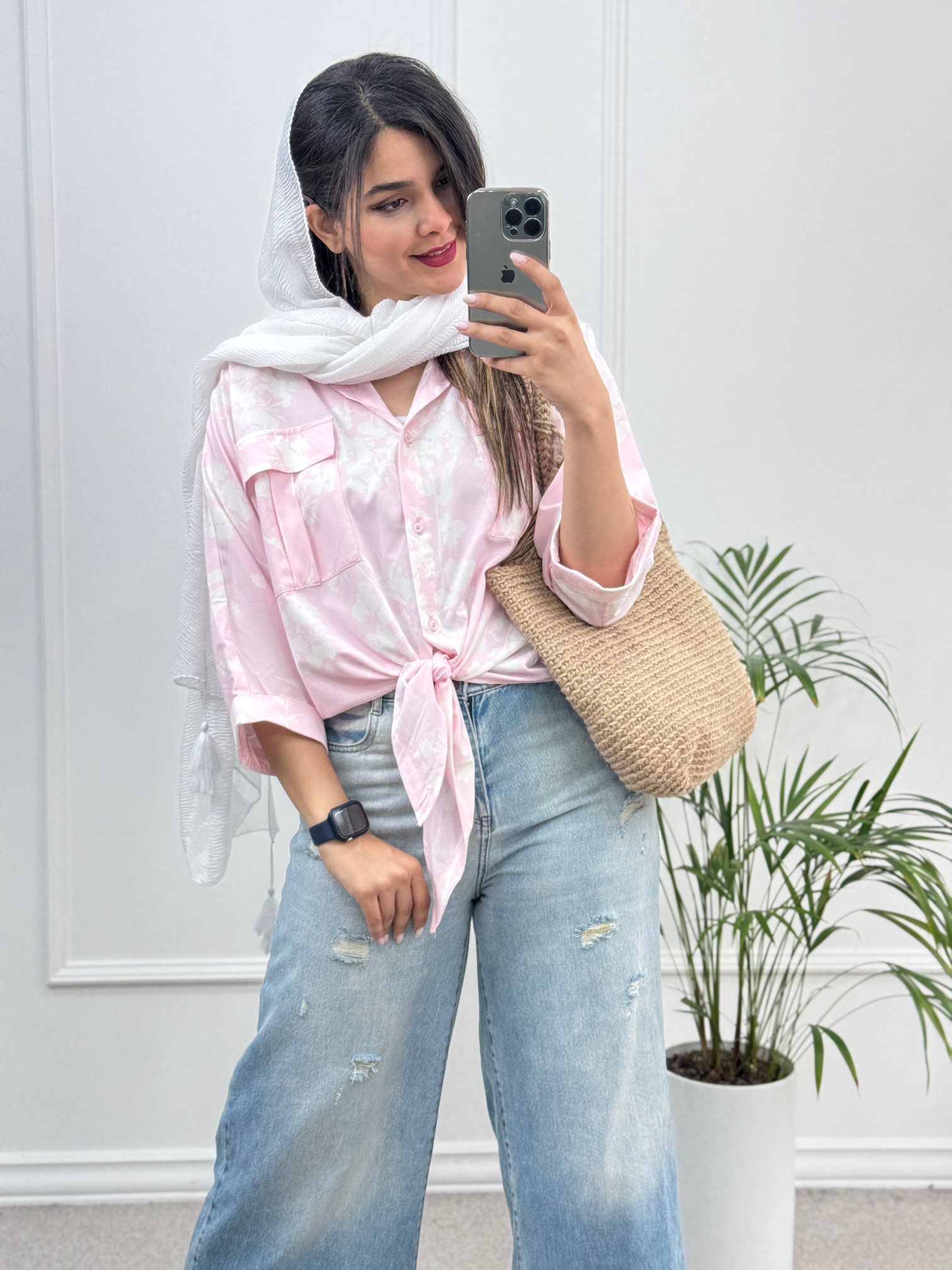 شومیز گره ای گُلی