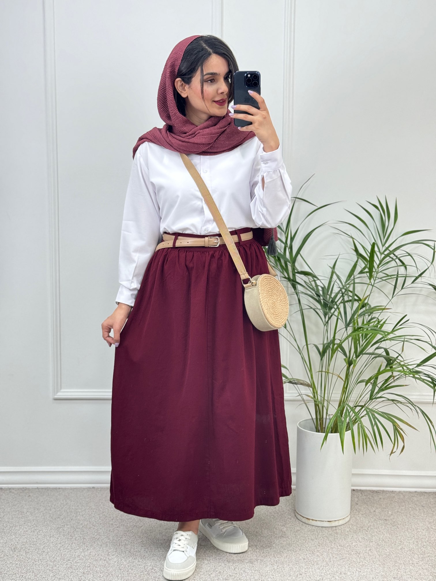 دامن لینن زارا