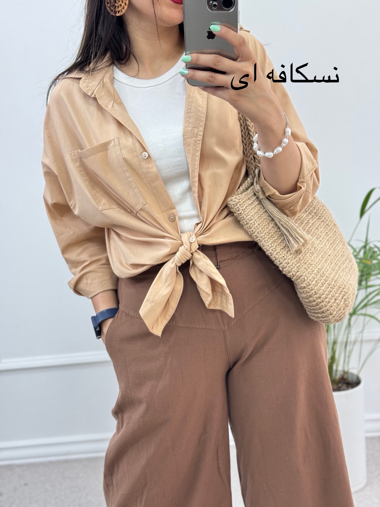 مانتو لینن وارداتی شاپرک