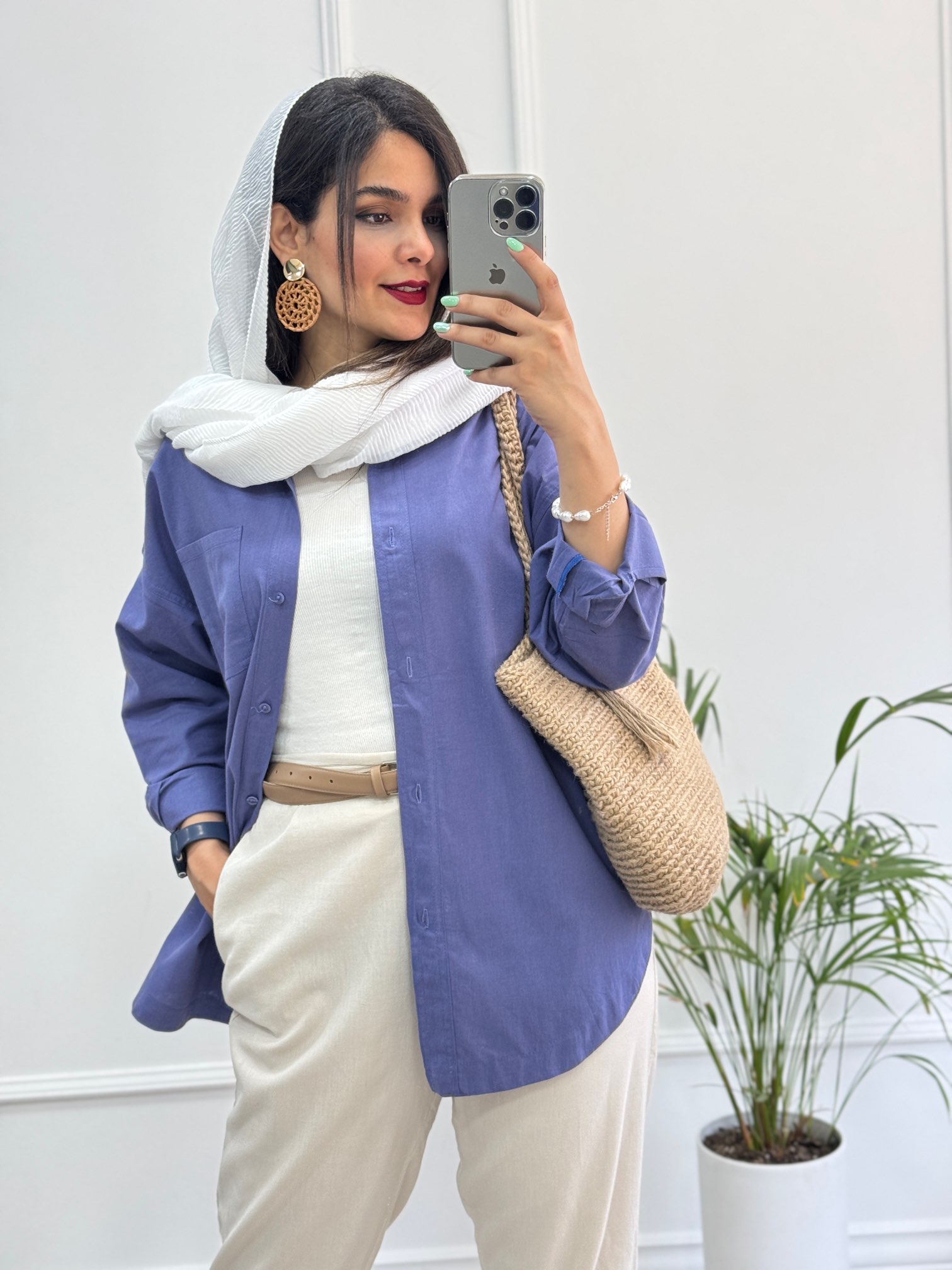 مانتو لینن وارداتی شاپرک