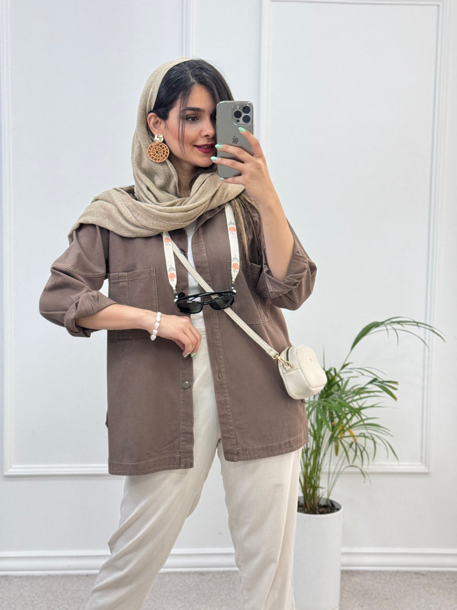 مانتو کتان آیین *