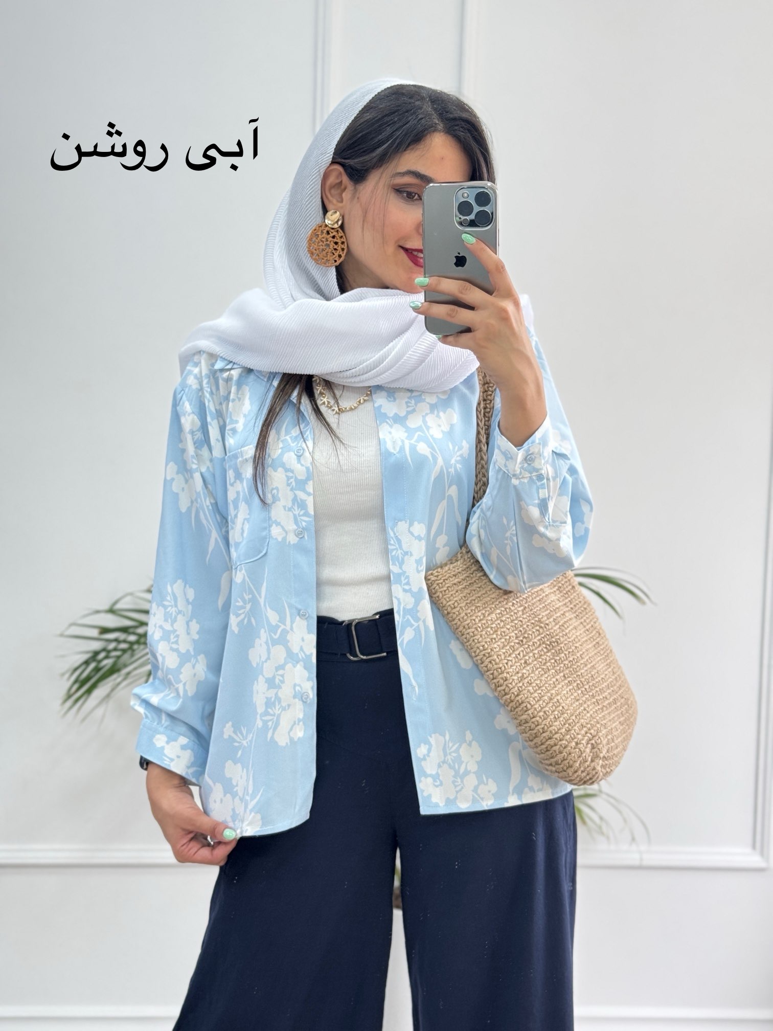 مانتو شومیزی گُلی ( دارای ایراد جزئی )