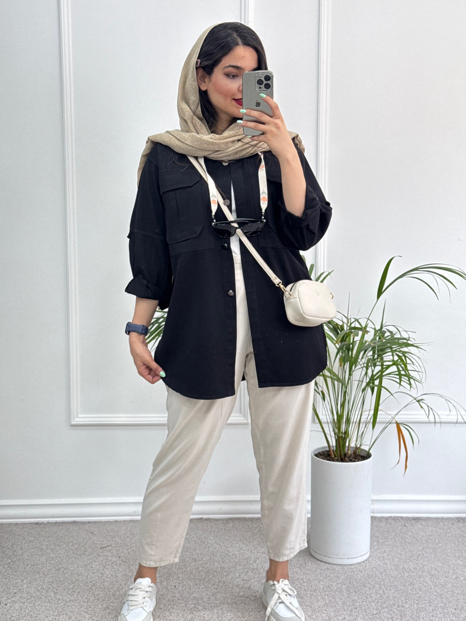 مانتو کتان ساتین