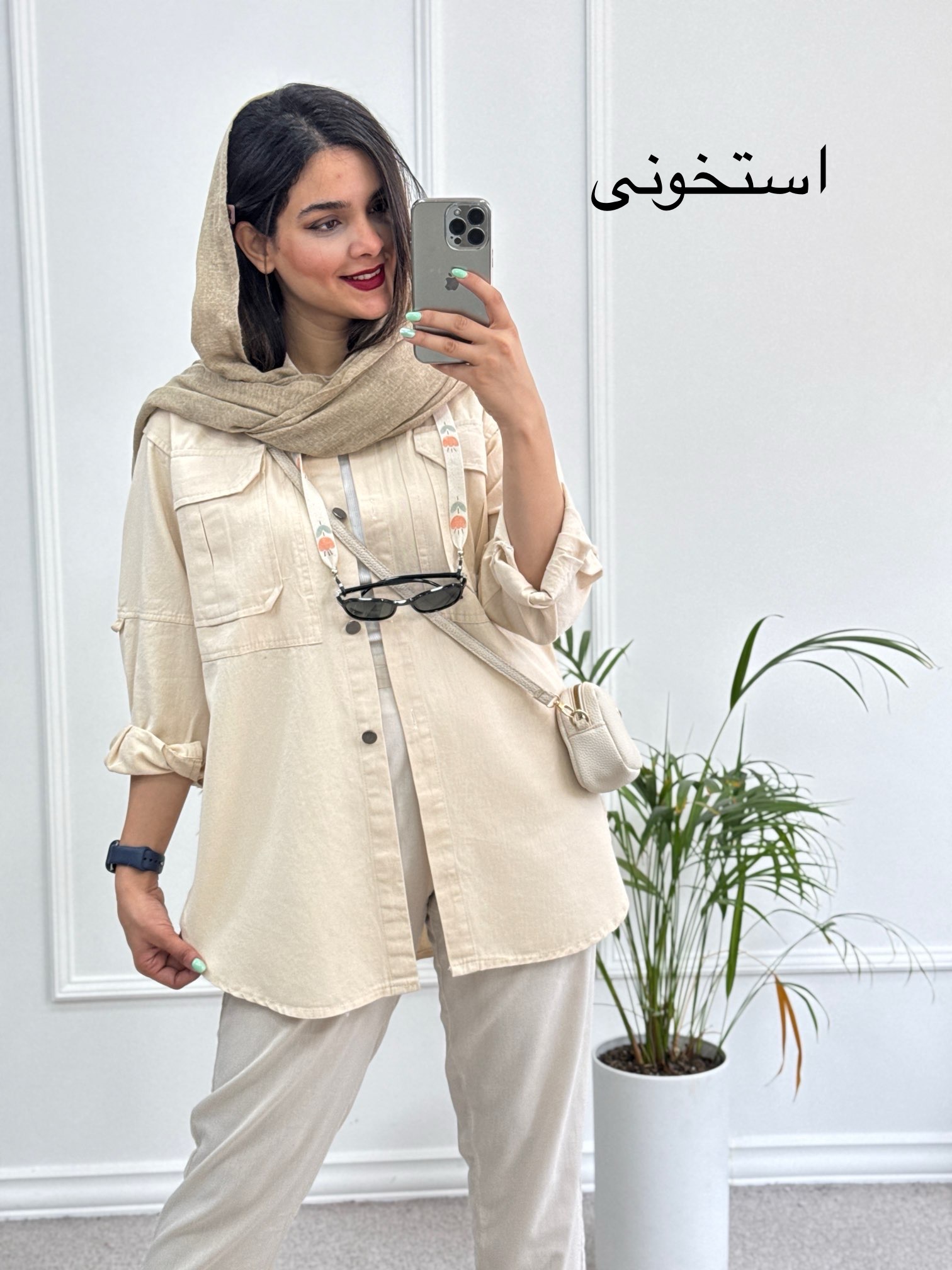مانتو کتان ساتین