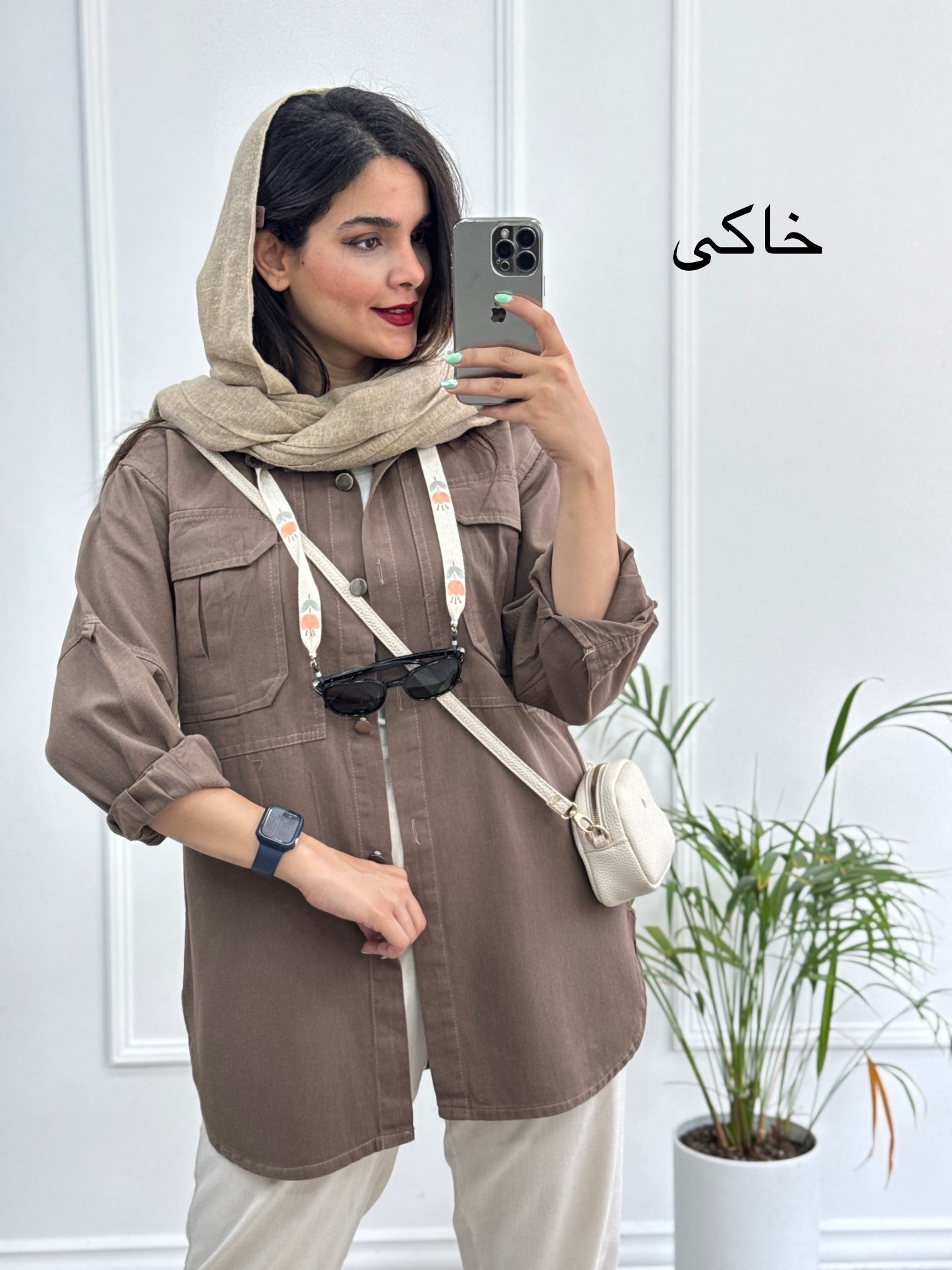 مانتو کتان ساتین