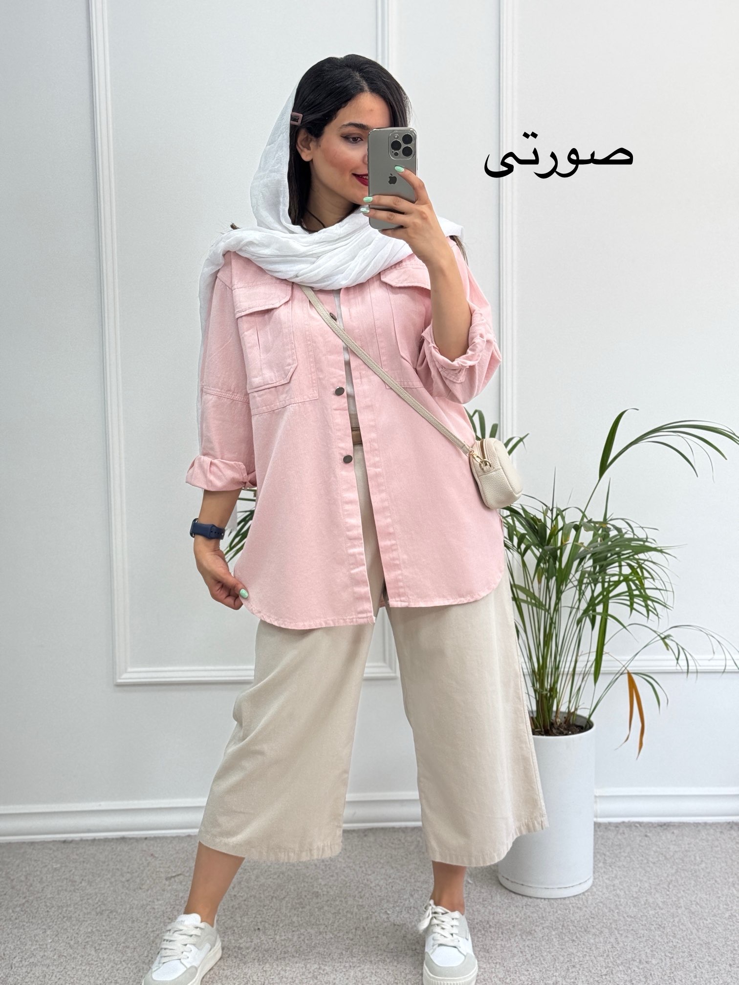 مانتو کتان ساتین