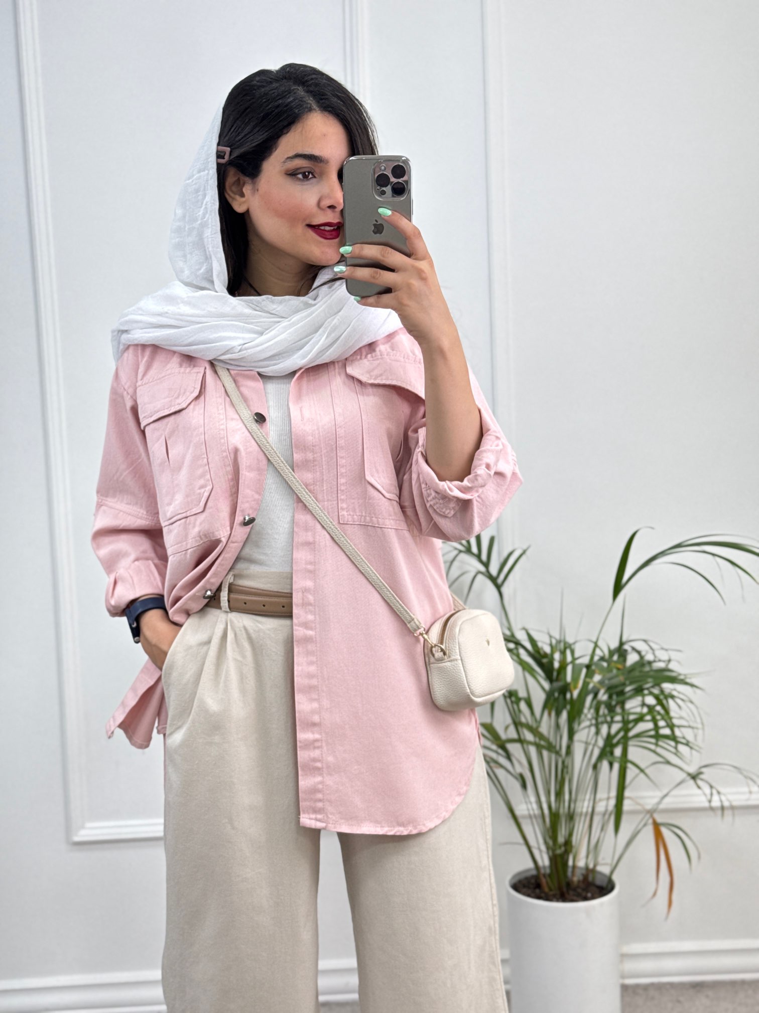 مانتو کتان ساتین
