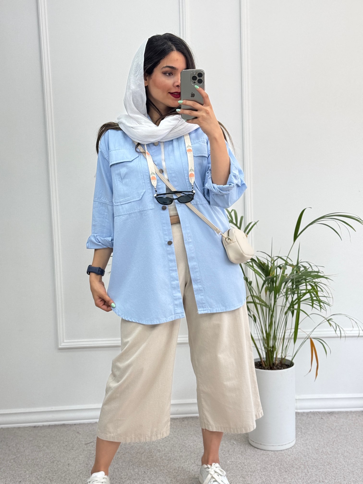مانتو کتان ساتین